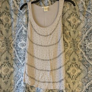 Silver/grey beaded tank Charlotte Russe